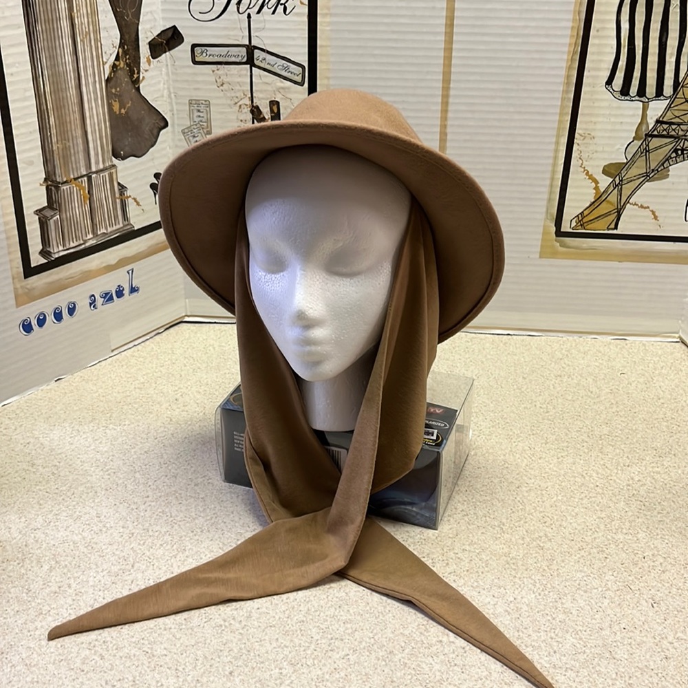 San Diego Hat Co. Camel Wool Scarf Hat womens